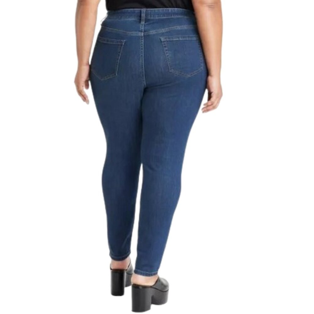 NWT Women's Mid-Rise Skinny Jeans Ava & Viv Medium Wash Size 26